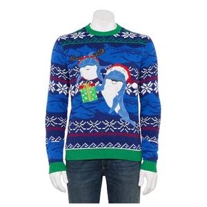 NWT Men’s Ugly Christmas Sweater - Dolphins M